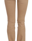 Just Cavalli Chic Brown Mid Waist Skinny Trousers