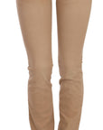 Just Cavalli Chic Brown Mid Waist Skinny Trousers