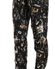 Dolce & Gabbana Elegant High Waist Tapered Silk Pants