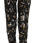 Dolce & Gabbana Elegant High Waist Tapered Silk Pants