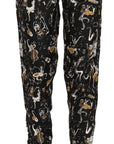 Dolce & Gabbana Elegant High Waist Tapered Silk Pants