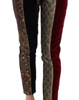 Dolce & Gabbana Elegant Multicolor Jacquard Cropped Pants