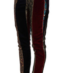 Dolce & Gabbana Elegant Multicolor Jacquard Cropped Pants
