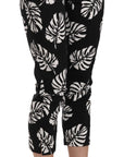 Dolce & Gabbana Elegant Skinny Capri With Palm Print