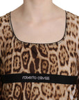 Roberto Cavalli Elegant Leopard Long Sleeve Top