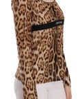 Roberto Cavalli Elegant Leopard Long Sleeve Top