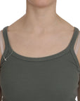 PINK MEMORIES Chic Green Spaghetti Strap Casual Tank Top