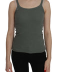 PINK MEMORIES Chic Green Spaghetti Strap Casual Tank Top