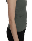 PINK MEMORIES Chic Green Spaghetti Strap Casual Tank Top