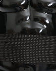 Dolce & Gabbana Elegant Black Dotted Silk Cummerbund