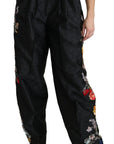 Dolce & Gabbana Elegant High Waist Wide Leg Floral Pants