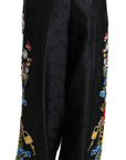 Dolce & Gabbana Elegant High Waist Wide Leg Floral Pants
