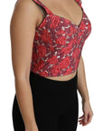 Dolce & Gabbana Elegant Floral Brocade Cropped Top