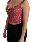 Dolce & Gabbana Elegant Floral Brocade Cropped Top