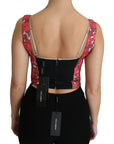 Dolce & Gabbana Elegant Floral Brocade Cropped Top