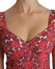 Dolce & Gabbana Elegant Floral Brocade Cropped Top