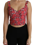 Dolce & Gabbana Elegant Floral Brocade Cropped Top