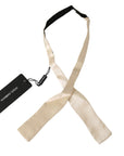 Dolce & Gabbana Elegant Beige Silk Bowtie
