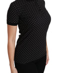 Dolce & Gabbana Elegant Black Dotted Polo Shirt