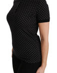 Dolce & Gabbana Elegant Black Dotted Polo Shirt