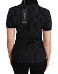 Dolce & Gabbana Elegant Black Dotted Polo Shirt