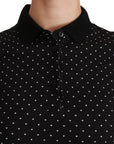 Dolce & Gabbana Elegant Black Dotted Polo Shirt