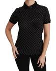 Dolce & Gabbana Elegant Black Dotted Polo Shirt