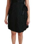Dolce & Gabbana Elegant Black Jacquard Sheath Dress