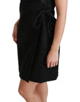 Dolce & Gabbana Elegant Black Jacquard Sheath Dress