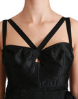 Dolce & Gabbana Elegant Black Jacquard Sheath Dress
