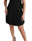 Dolce & Gabbana Elegant Black Jacquard Sheath Dress