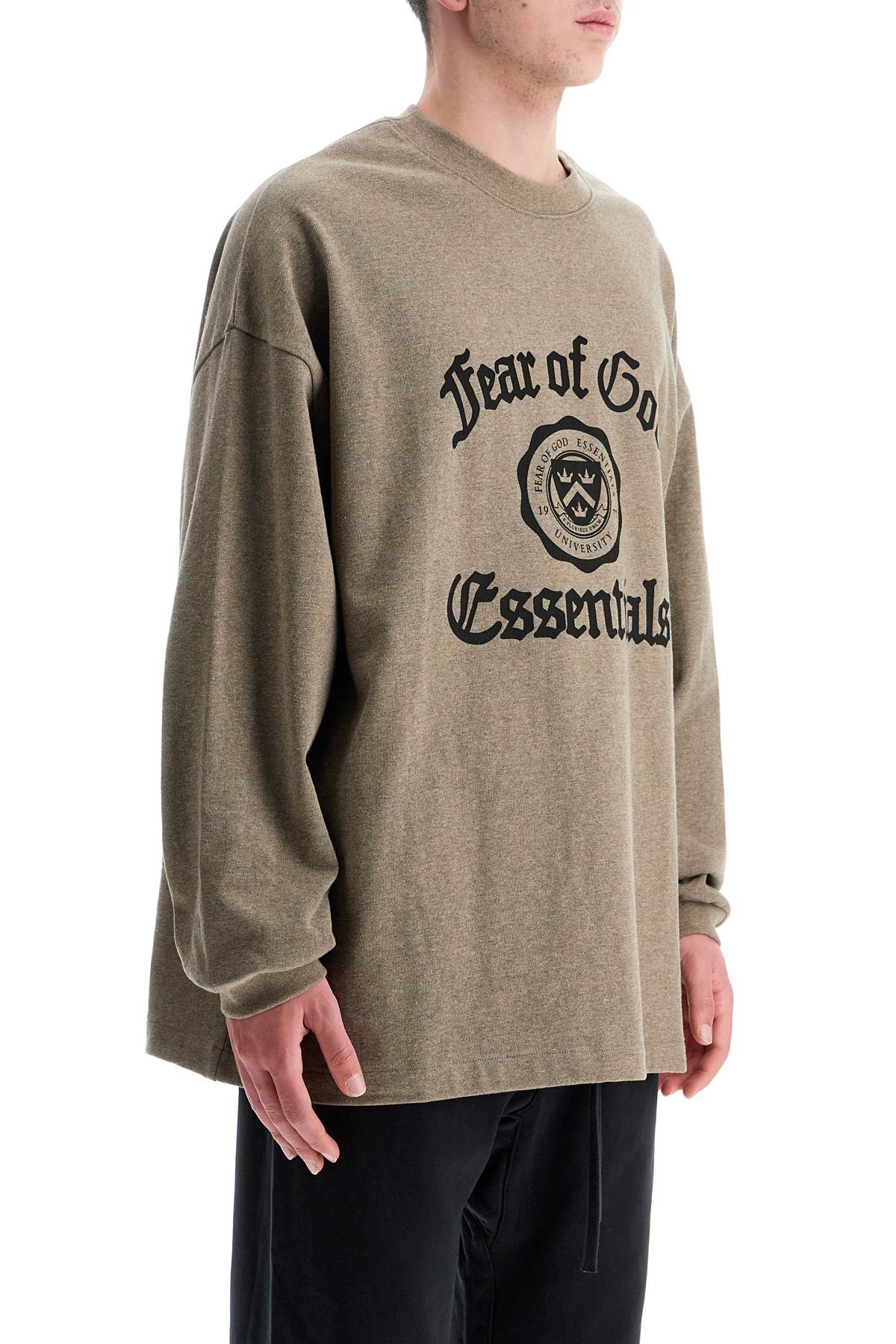 Fear Of God ESSENTIALS Fear Of God ESSENTIALS heather gray cotton oversized t-shirt