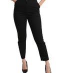 Dolce & Gabbana Gold Leopard Jacquard High Waist Pants