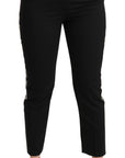 Dolce & Gabbana Gold Leopard Jacquard High Waist Pants