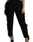 Dolce & Gabbana Elegant High Waist Wool Blend Pants