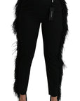Dolce & Gabbana Elegant High Waist Wool Blend Pants