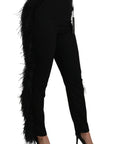 Dolce & Gabbana Elegant High Waist Wool Blend Pants