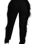 Dolce & Gabbana Elegant High Waist Wool Blend Pants