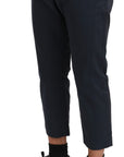 Dolce & Gabbana Chic Cropped Stripe Casual Pants