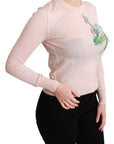 Dolce & Gabbana Silk Blend Floral Embroidered Sweater