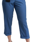 Dolce & Gabbana Elegant Pleated Wool Cuffed Trousers