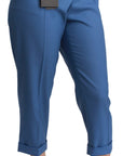 Dolce & Gabbana Elegant Pleated Wool Cuffed Trousers