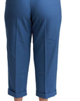 Dolce & Gabbana Elegant Pleated Wool Cuffed Trousers