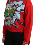 Dolce & Gabbana Radiant Red Cartoon Motive Cashmere Sweater