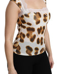 Roberto Cavalli Chic Leopard Lingerie Blouse Top