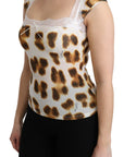 Roberto Cavalli Chic Leopard Lingerie Blouse Top
