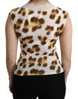 Roberto Cavalli Chic Leopard Lingerie Blouse Top