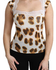 Roberto Cavalli Chic Leopard Lingerie Blouse Top