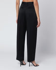 Victoria Beckham Victoria Beckham Black pleated trousers in crêpe satin