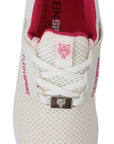 Philipp Plein Chic White Becky Sneakers with Pink Accents